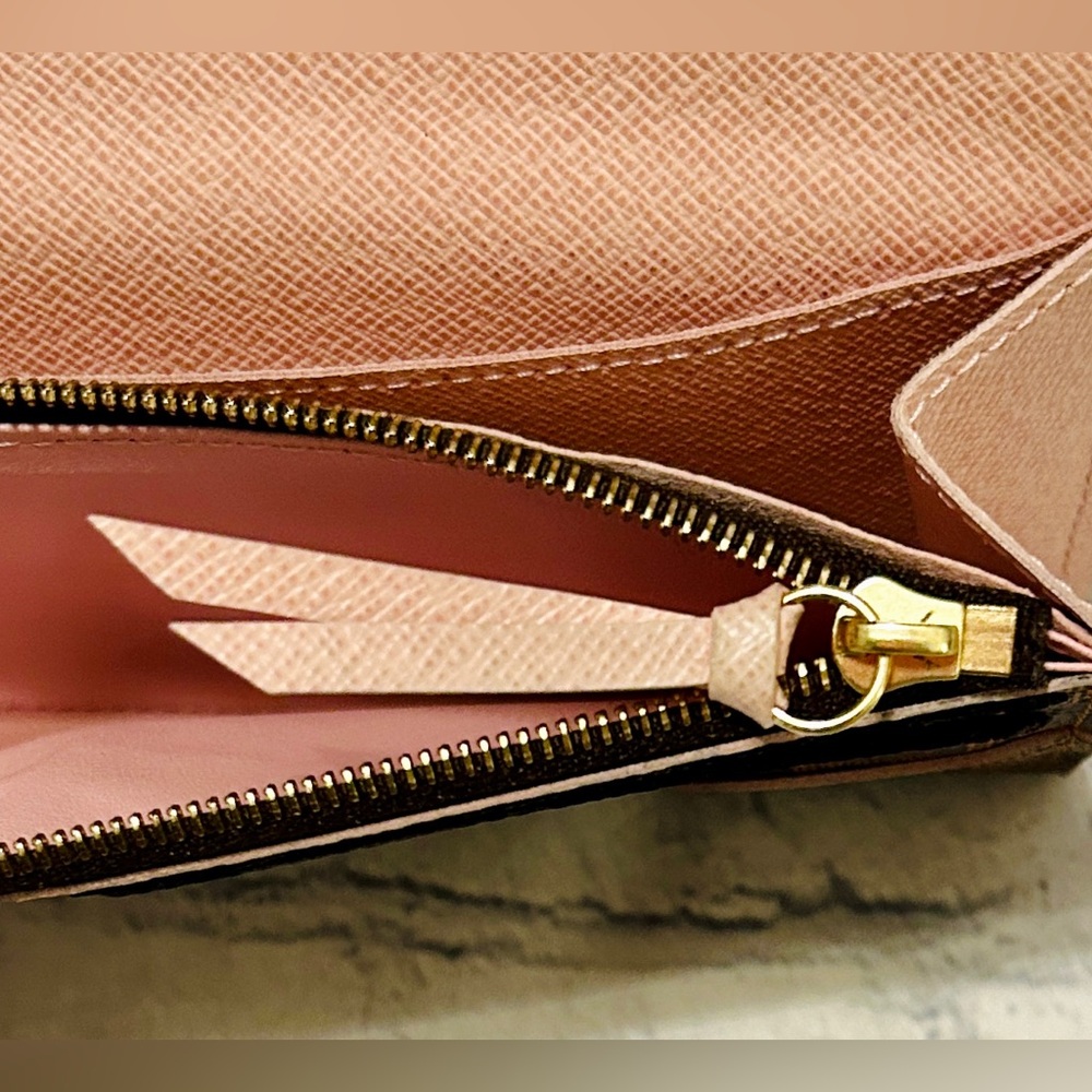 SOLD! ❌ Louis Vuitton Brown Damier Caissa Wallet With Pink Interior & Dust Bag - Picture 5 of 16